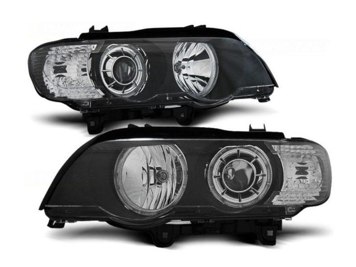 LED AngelEyes Xenon Black koplampen geschikt voor BMX X5 E53, Auto-onderdelen, Verlichting, Nieuw, BMW, Verzenden