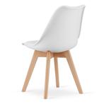 4x witte kuipstoelen - duurzaam houten frame & eco-ledere..., Huis en Inrichting, Tafels | Eettafels, Ophalen of Verzenden, Nieuw