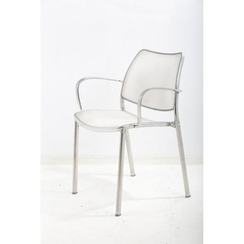 Stua Gas design stoelen wit aluminium gebruikt, Huis en Inrichting, Stoelen, Wit, Gebruikt, Metaal, Ophalen of Verzenden