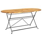 vidaXL Tuintafel ovaal 160x85x74 cm massief acaciahout, Tuin en Terras, Verzenden, Nieuw, Hout