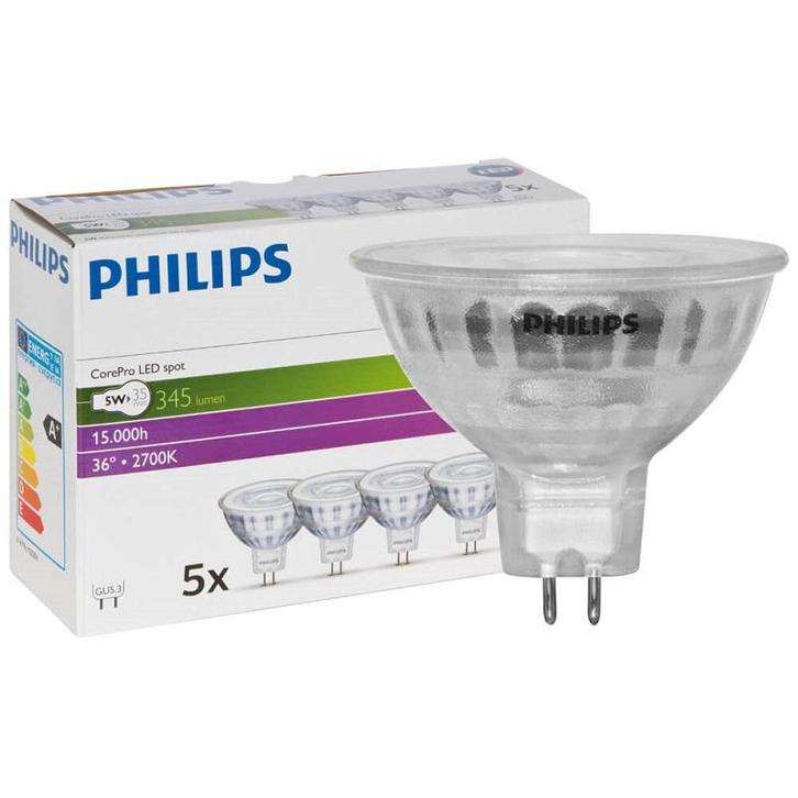 5 stuks Philips LED MR16 4.4W/827 36º 12Vac 345lm Niet-Di.., Huis en Inrichting, Lampen | Overige, Nieuw, Ophalen of Verzenden