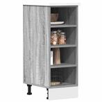 vidaXL Onderkast Riga 30x44,5x81,5cm bewerkt hout grijs, Huis en Inrichting, Keuken | Keukenelementen, Verzenden, Nieuw, Grijs