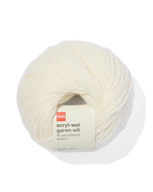 HEMA Acryl-wol garen wit 100gram 165meter, Hobby en Vrije tijd, Breien en Haken, Nieuw, Verzenden