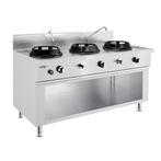 Gas wok fornuis - 3-pits - 3x 15 KW