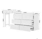 Kaptafel met 3 Niveaus, Uitschuifbare Kasten en 6 Lades, Huis en Inrichting, Tafels | Kaptafels, Verzenden, Nieuw