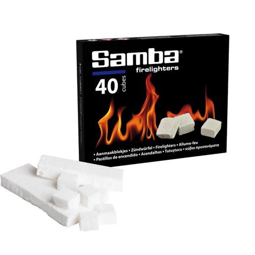 Samba Aanmaakblokjes Wit - Kerosine - 40 stuks (Barbecue), Tuin en Terras, Barbecue-accessoires, Nieuw, Ophalen of Verzenden