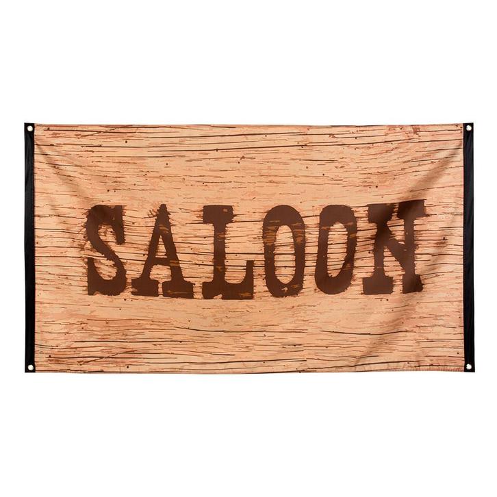 Cowboy Vlag Saloon 1,5m, Hobby en Vrije tijd, Feestartikelen, Nieuw, Verzenden