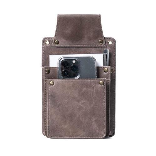 Iphone / Portemonnee holster - Grijs - LD-O702, Zakelijke goederen, Horeca | Overige, Verzenden