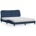 vidaXL Bed met matras Hvar stof blauw 160x200 cm, 200 cm, Stof, 160 cm, Verzenden