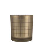 windlicht blok goud paars small 8cm*, Verzenden, Nieuw