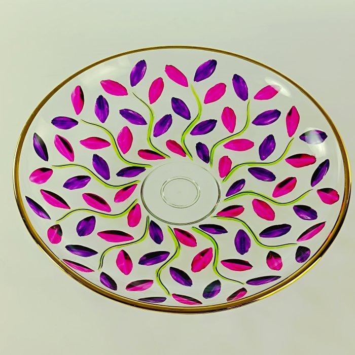 Secoloventesimo - Schotel - Leaves gold n purple, Antiek en Kunst, Antiek | Meubels | Tafels