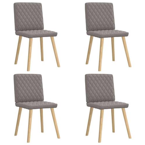 vidaXL Eetkamerstoelen 4 st draaibaar stof taupe, Huis en Inrichting, Stoelen, Nieuw, Verzenden