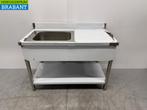 HCB RVS Spoeltafel spoelbak 120 x 60 cm Horeca, Ophalen of Verzenden, Nieuw zonder verpakking