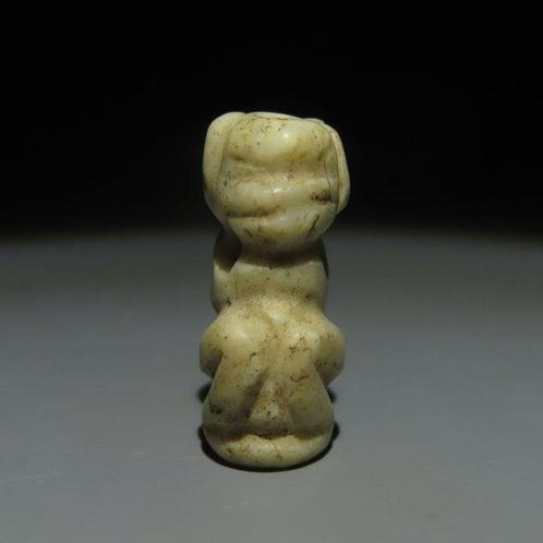 Caribisch Steen Antropomorf deel van een ketting. 1000-1500, Verzamelen, Mineralen en Fossielen