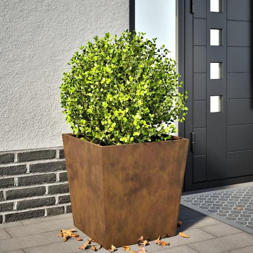vidaXL Plantenbak 50x50x50 cm weervast staal, Tuin en Terras, Bloembakken en Plantenbakken, Nieuw, Metaal, Verzenden