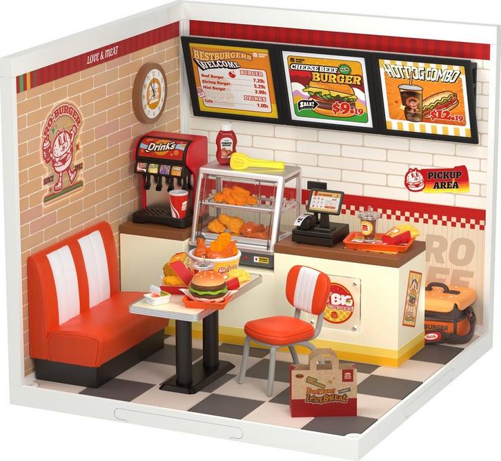Robotime Super Store Yum Yum Burgers Modelbouw Miniatuur..., Hobby en Vrije tijd, Modelbouw | Overige, Nieuw, Verzenden