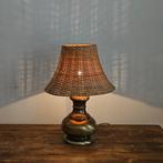 Tafellamp - Messing, Rattan - Grote afmetingen en gewicht