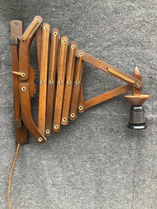 TWJ Zweers - Schaarlamp - Teak - Gepatenteerd - Jaren ‘60, Antiek en Kunst, Antiek | Lampen