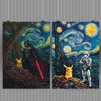 ANDSAL - (LOT of 2) Van Gogh Tribute - Pikachu & Darth Vader, Nieuw