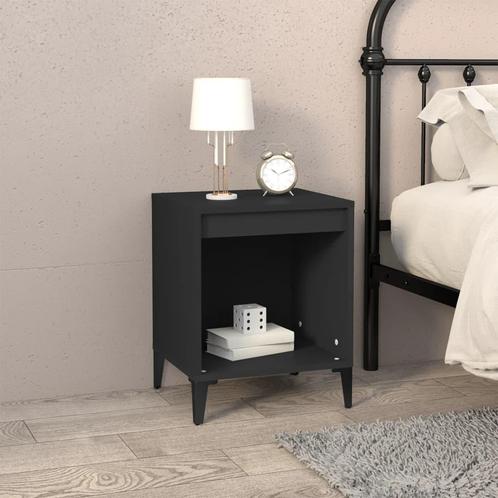 vidaXL Nachtkastje 40x35x50 cm zwart, Huis en Inrichting, Slaapkamer | Nachtkastjes, Nieuw, Minder dan 45 cm, Hout, Minder dan 55 cm