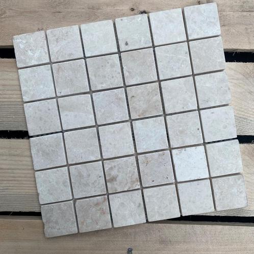 MTC Marmer Beige Gezoet 4,8x4,8 Mozaiek 30,5x30,5cm, Doe-het-zelf en Verbouw, Tegels, Nieuw, Ophalen of Verzenden