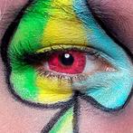 Kleurlenzen crazy clown weeklenzen, Verzenden, Nieuw, Feestartikel