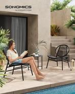 3-delige Polyrattan Balkonset met 2 Stoelen en Tafel, Tuin en Terras, Verzenden, Nieuw