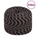 vidaXL Boot touw 8 mm 250 m polypropyleen zwart, Verzenden, Nieuw
