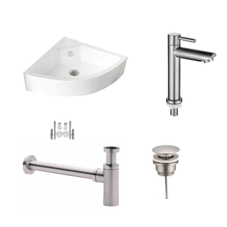 Sani Royal Fonteinset Keramiek Quartz met Kraan,, Doe-het-zelf en Verbouw, Sanitair