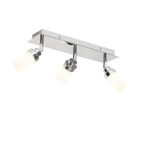 Moderne badkamer spot staal 3-lichts IP44 - Japie, Huis en Inrichting, Lampen | Spots, Nieuw, Overige materialen
