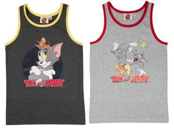 2 pack Jongens onderhemden - Tom and Jerry - Grijs