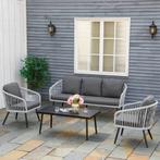 TRUUSK Polyrattan Tuinmeubelset Voor 5 Personen, Zitgroep Me, Verzenden, Nieuw