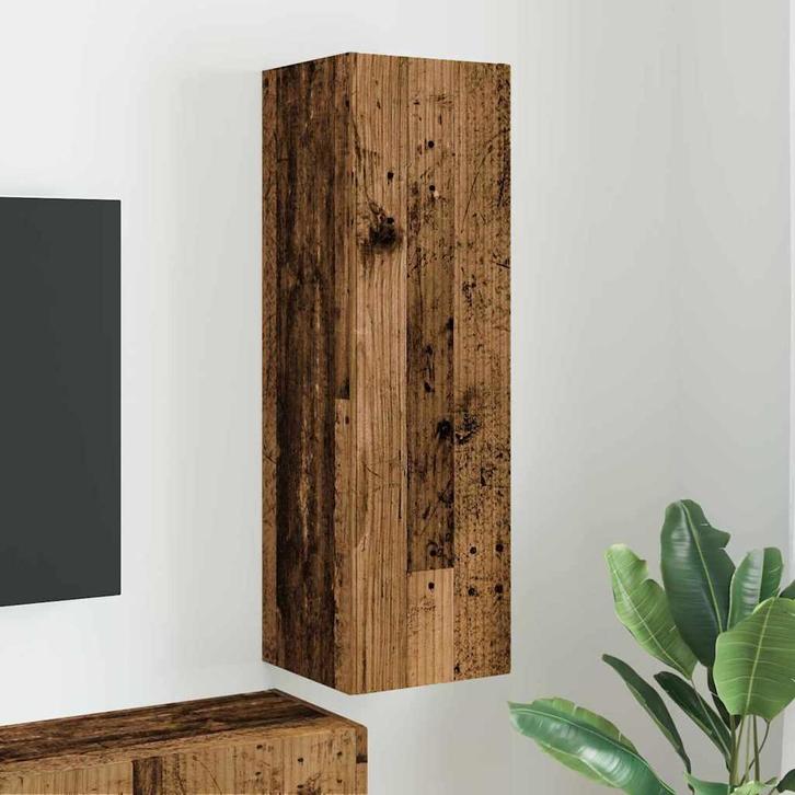 vidaXL TV Wandkast Oud Hout 30 x 31 x 100 cm Bewerkt hout, Huis en Inrichting, Kasten | Televisiemeubels, Nieuw, Minder dan 50 cm