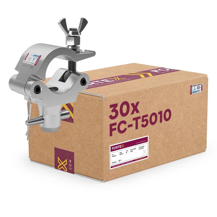 30x FORTEX Half Coupler truss klem WLL 300kg buis Ø48-51mm +, Muziek en Instrumenten, Licht en Laser, Verzenden