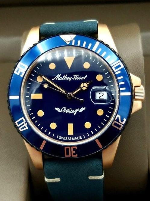 Mathey-Tissot - Mathy Vintage Bronze Automatic - Zonder, Sieraden, Tassen en Uiterlijk, Horloges | Heren