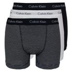 Calvin Klein 3-pack boxershorts trunk - zwart/wit/streep