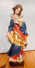 Beeld, Handgeschnitzte Madonna - 60 cm - Hout, Goud, Antiek en Kunst