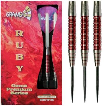 Grandslam Gems Premium Ruby 90% Dartpijlen 23-25-27 Gram beschikbaar voor biedingen