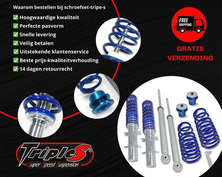 Triple S / JOM Schroefset VW Volkswagen Polo 6R, Auto-onderdelen, Ophanging en Onderstel, Nieuw, Volkswagen, Verzenden