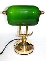 Bureaulamp - Glas, Messing - Mooie Notaris van Banklamp, Antiek en Kunst, Kunst | Designobjecten