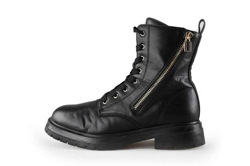 Tommy Hilfiger Veterboots in maat 37 Zwart | 10% extra, Kleding | Dames, Schoenen, Zwart, Zo goed als nieuw, Overige typen, Verzenden