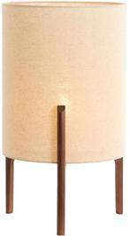 2dekans | Light & Living Tafellamp Litto - Donkerbruin Hout, Huis en Inrichting, Lampen | Tafellampen, Ophalen of Verzenden, Zo goed als nieuw