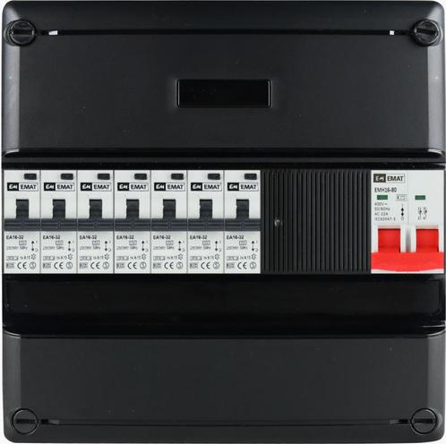 EMAT groepenkast 7 aardlekautomaten 1 fase 220x220 (BxH), Doe-het-zelf en Verbouw, Elektra en Kabels, Verzenden