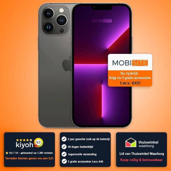 Apple iPhone 13 Pro 128 GB / Met 5 gratis accessoires, Telecommunicatie, Mobiele telefoons | Apple iPhone, Zonder abonnement, 128 GB
