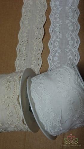 Broderie Katoen Kant Wit 50mm 3 meter per rol, Hobby en Vrije tijd, Knutselen, Nieuw, Ophalen of Verzenden