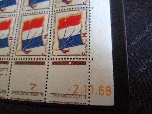 Frankrijk 1969/1969 - Zeldzame planche munt met militaire, Postzegels en Munten, Postzegels | Europa | Frankrijk