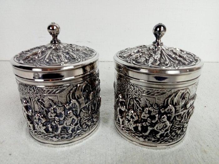 zilverfabriek H. Hooijkaas - Herbert Hooijkaas - Pot (2) -, Antiek en Kunst, Curiosa en Brocante