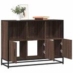 vidaXL Dressoir 100x35x76 cm bewerkt hout bruin eikenkleur, Verzenden, Nieuw, Overige houtsoorten