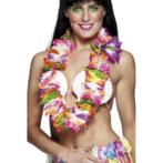 Hawaii krans/tropische bloemenslinger gekleurde bloemen - .., Hobby en Vrije tijd, Feestartikelen, Nieuw, Verzenden