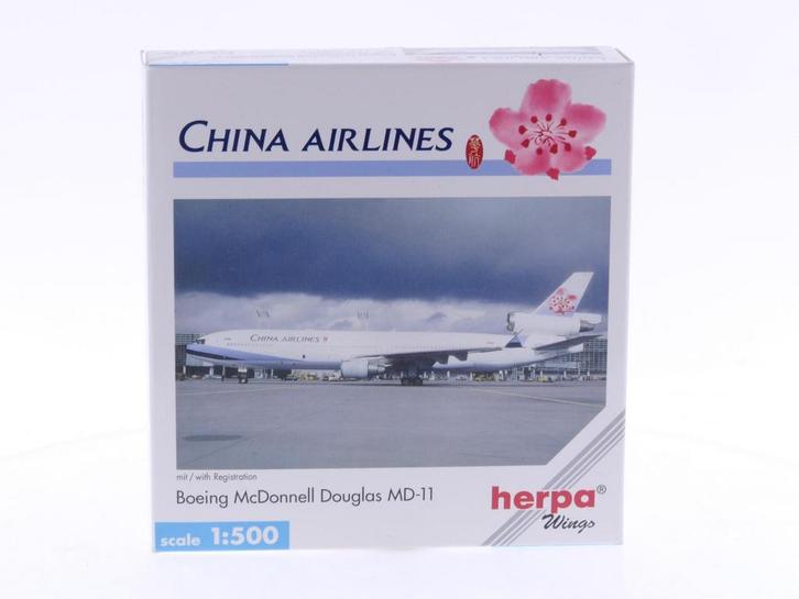Schaal 1:500 Herpa 503532 China Airlines - Boeing McDonne..., Hobby en Vrije tijd, Modelbouw | Vliegtuigen en Helikopters, Gebruikt